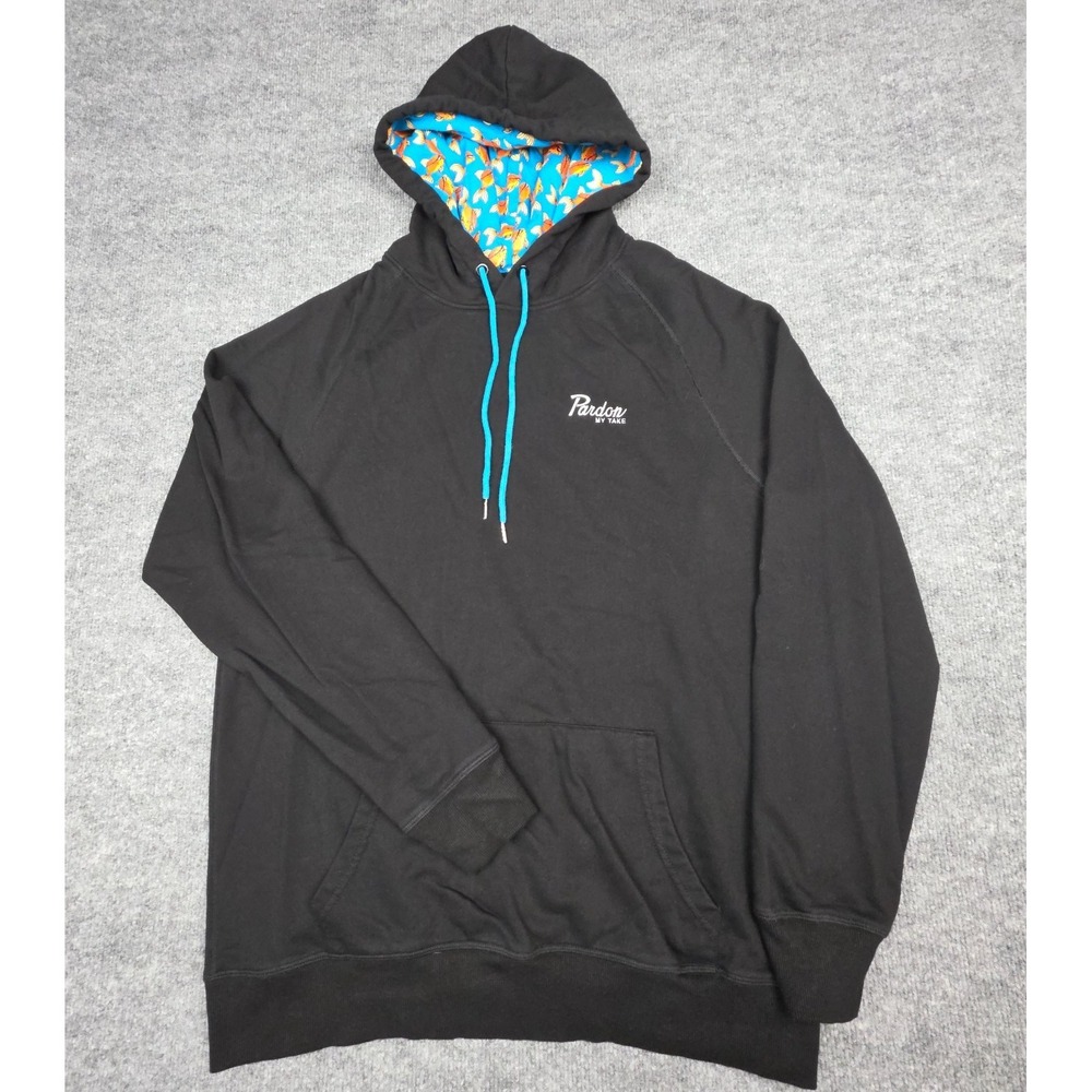UNRL x Barstool Sports Hoodie Mens XL Black Pardon My Take Performance